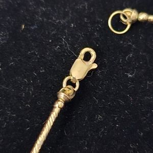 16INCHES stamped 14k gold and pearl necklace